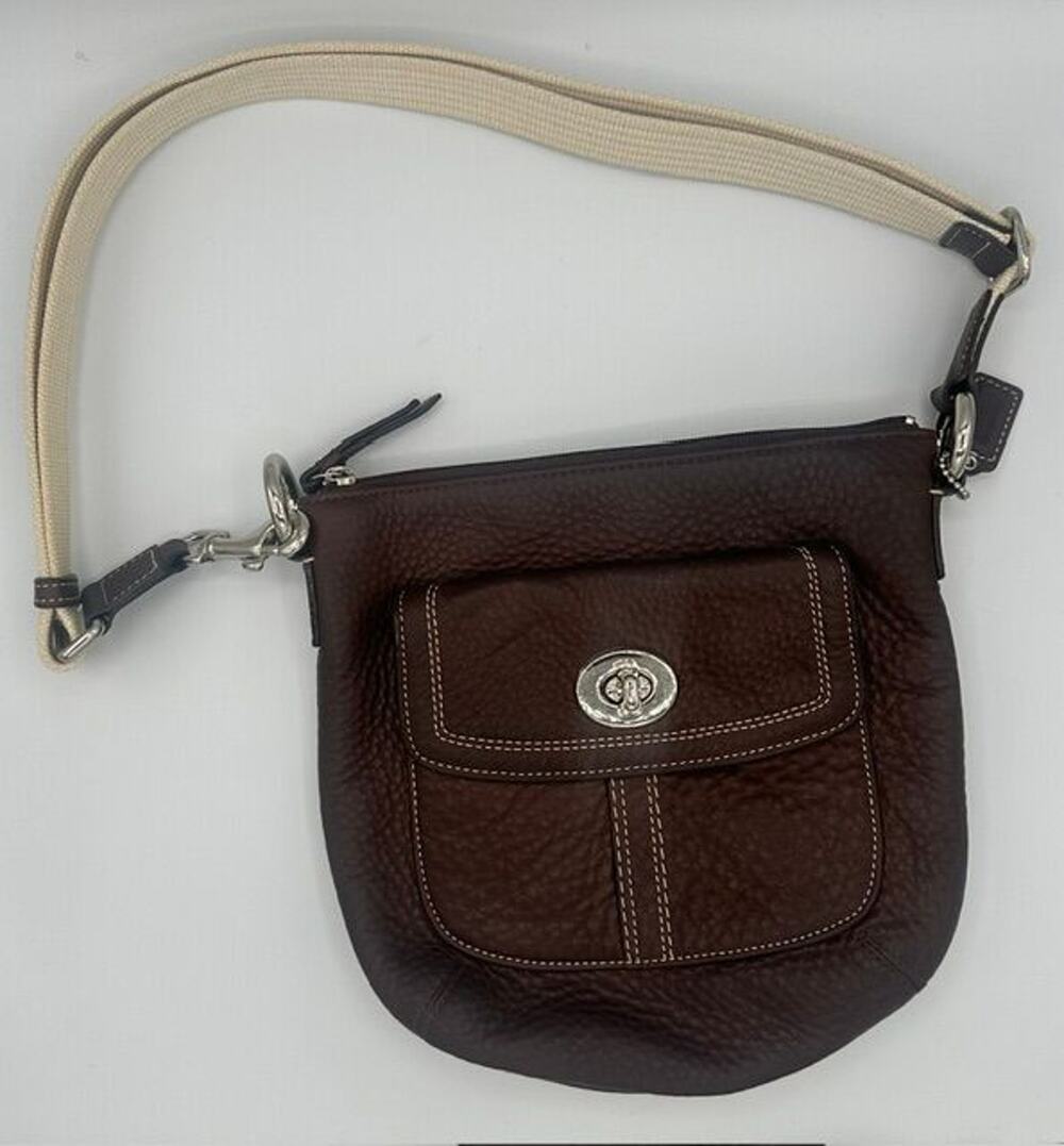 Coach Hamilton Swingpack Crossbody Brown Turnlock EUC Mint Y2K